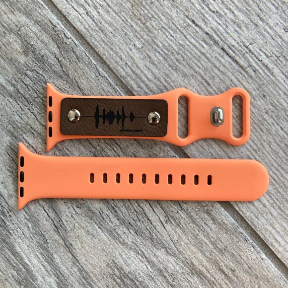 Adventure Awaits Soundwave Band For Apple Watch 38-42mm - Orange - Picture 2 of 3